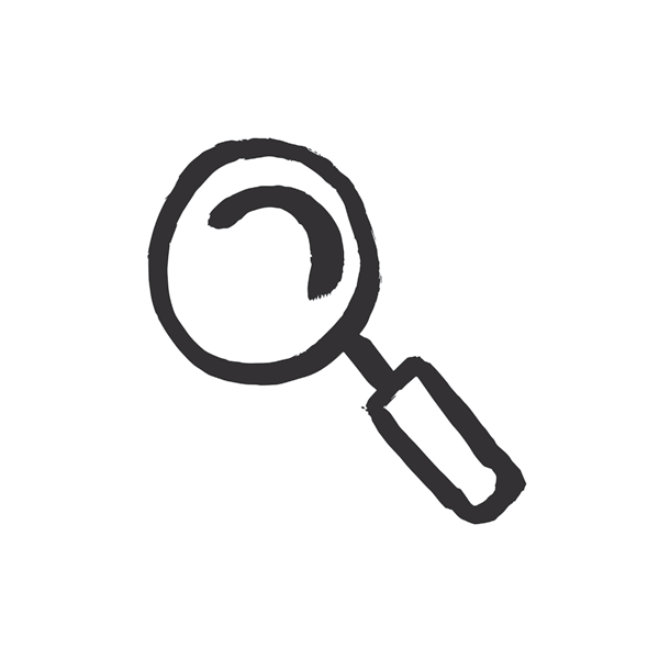 ikon med lup, der illustrerer, hvad du skal vide om cv og jobsøgning
